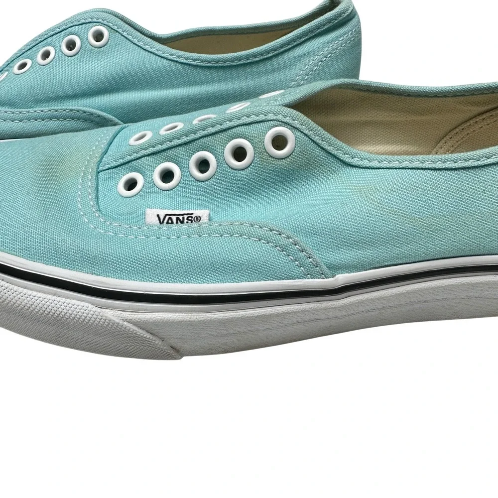 VANS Off The Wall Low Canvas Skate Shoes Womens 8.5 Mens 7 Mint NO LACES